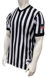Honig's Pro-Stretch V-Neck Basketball Officials Shirt Sublimated American Flag on Left Sleeve