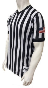 Honig's Pro-Stretch V-Neck Basketball Officials Shirt Sublimated American Flag on Left Sleeve