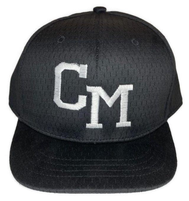 Central Maine [CM] Flex-Fit Baseball 6-stitch Hat - Black - Pro Game Sports
