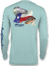 Men's SoWAL Sun Jersey Texas Flag Redfish/Trout Long Sleeve