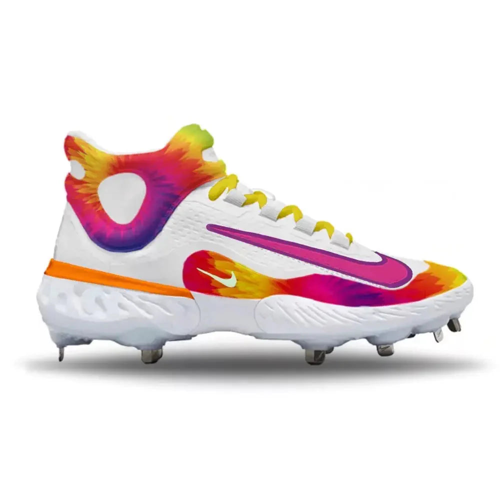 "Tie-Dye" Nike Alpha Huarache Elite 4 Mid Cleats