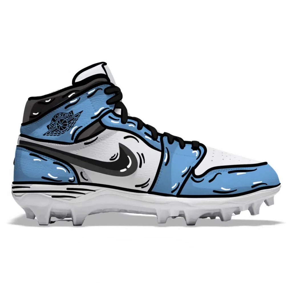 "University Blue Cartoon" Jordan 1 TD Cleats