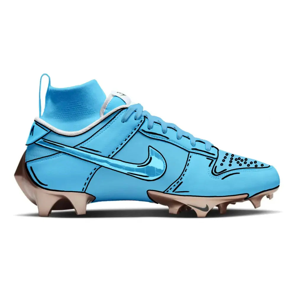 "University Blue Sketch" Nike Vapor Edge Dunk Cleats