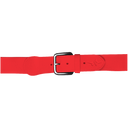 Red belt with a black buckle on a white background