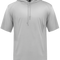 Gray short-sleeve hoodie on a white background
