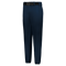 Navy blue pants with a black belt on a white background