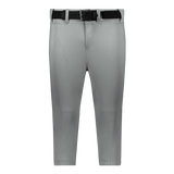 Grey pants with a black belt on a grey background
