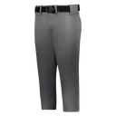 Gray pants with a black belt on a white background