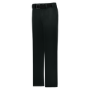 Black pants with a belt on a white background