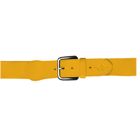 Yellow belt with a black buckle on a white background