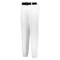 White pants with a black belt on a white background