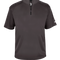 Black short-sleeve pullover with quarter zip on a white background