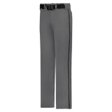 Gray pants with a black belt on a white background