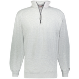 Gray quarter-zip sweatshirt on a white background