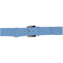 Light blue belt with a black buckle on a white background