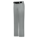 Gray pants with a black belt on a white background
