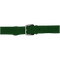Green belt with a silver buckle on a white background