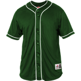 Green baseball jersey with white accents on a white background
