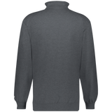 Gray half-zip sweatshirt on a white background