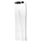 White pants with a black belt and blue stripe on a white background