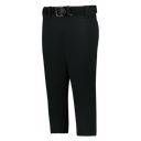 Black pants with a belt on a white background