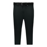 Black pants with a belt on a white background