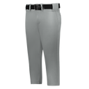 Grey pants with a black belt on a grey background