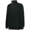 Black pullover with a quarter zip on a white background