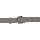 Gray belt with a black buckle on a white background