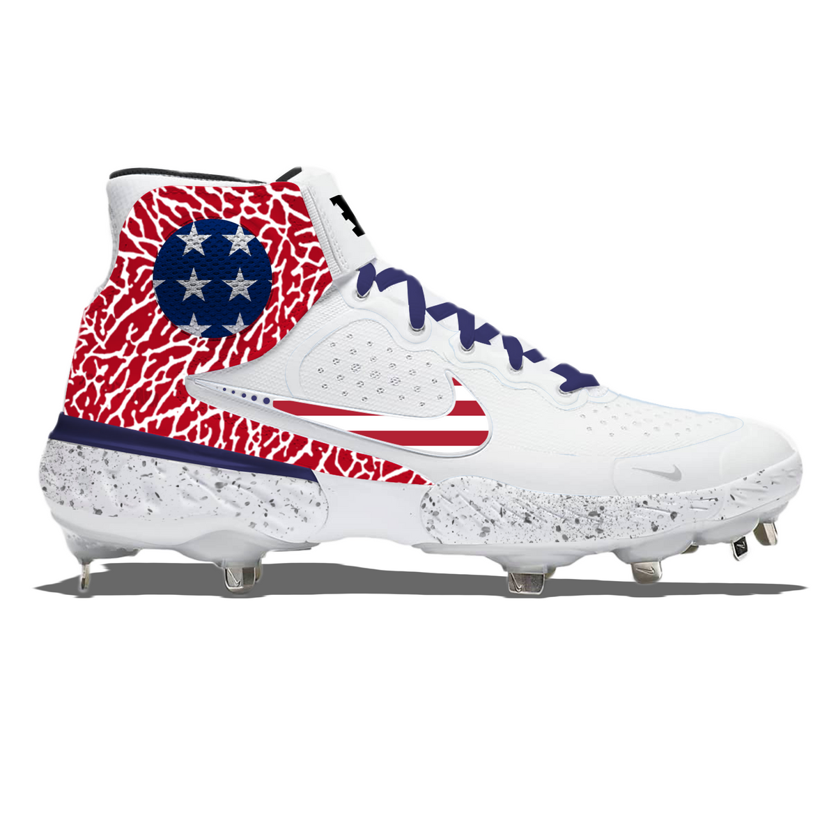 "USA Elephant" Nike Alpha Huarache Elite 3 Mid Cleats