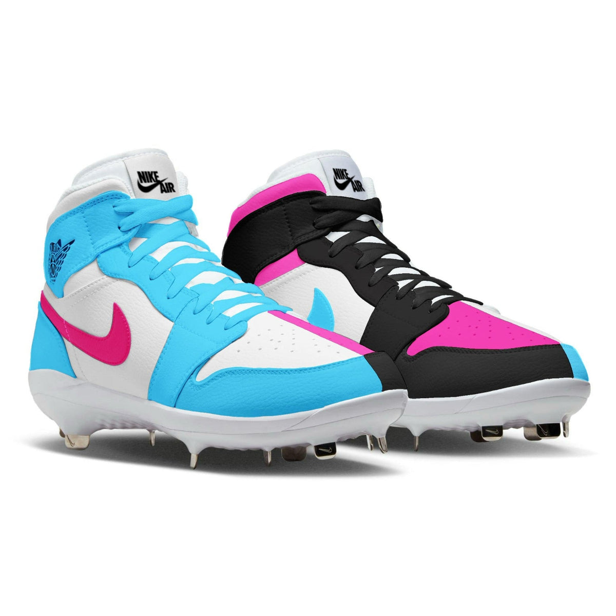 "Vice Homage to Home" Jordan 1 Retro Cleats - Size 9 Mid Top MCS