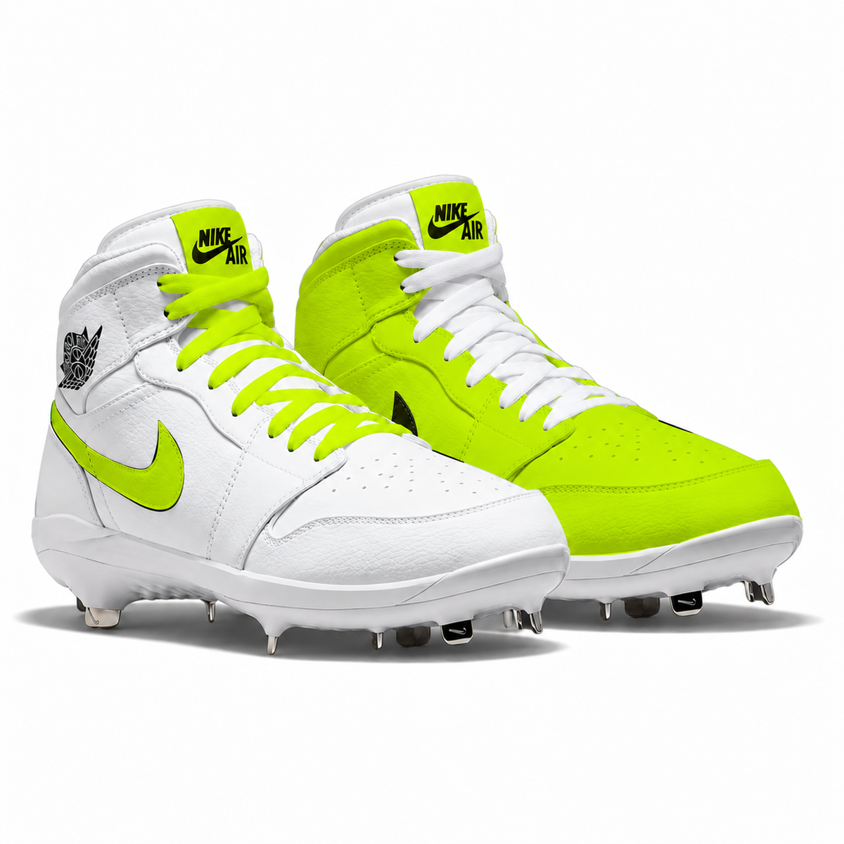 "Volt Mismatch" Jordan 1 Retro Cleats