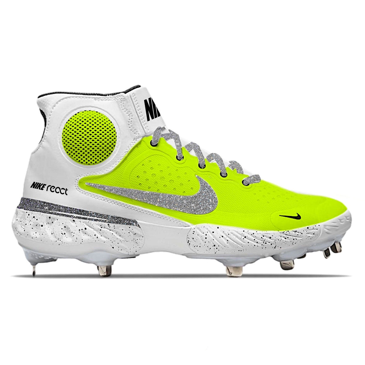 "Volt" Nike Alpha Huarache Elite 3 Mid Cleats
