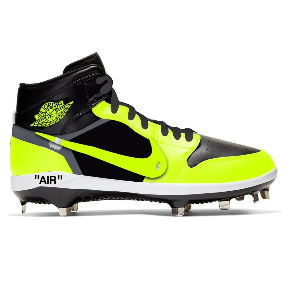 "Volt OW" Jordan 1 Retro Cleats