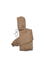 Brown hooded jacket on a white background