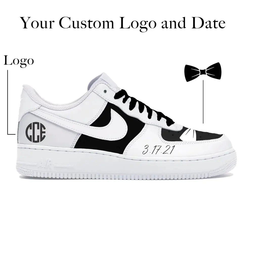 "White Tux" Nike Air Force 1 Low Shoes