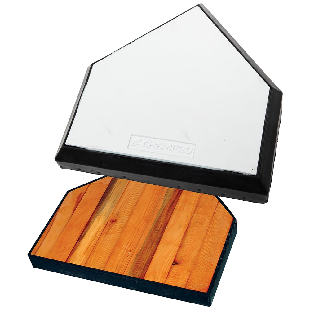 In-Ground Home Plate with Solid Wood Bottom