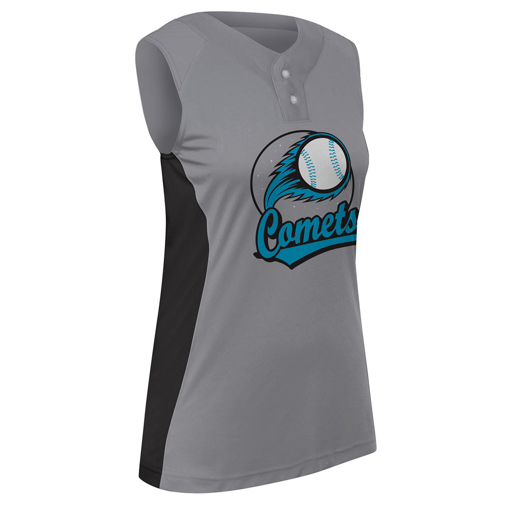 Infinite 2-Button Sleeveless Jersey