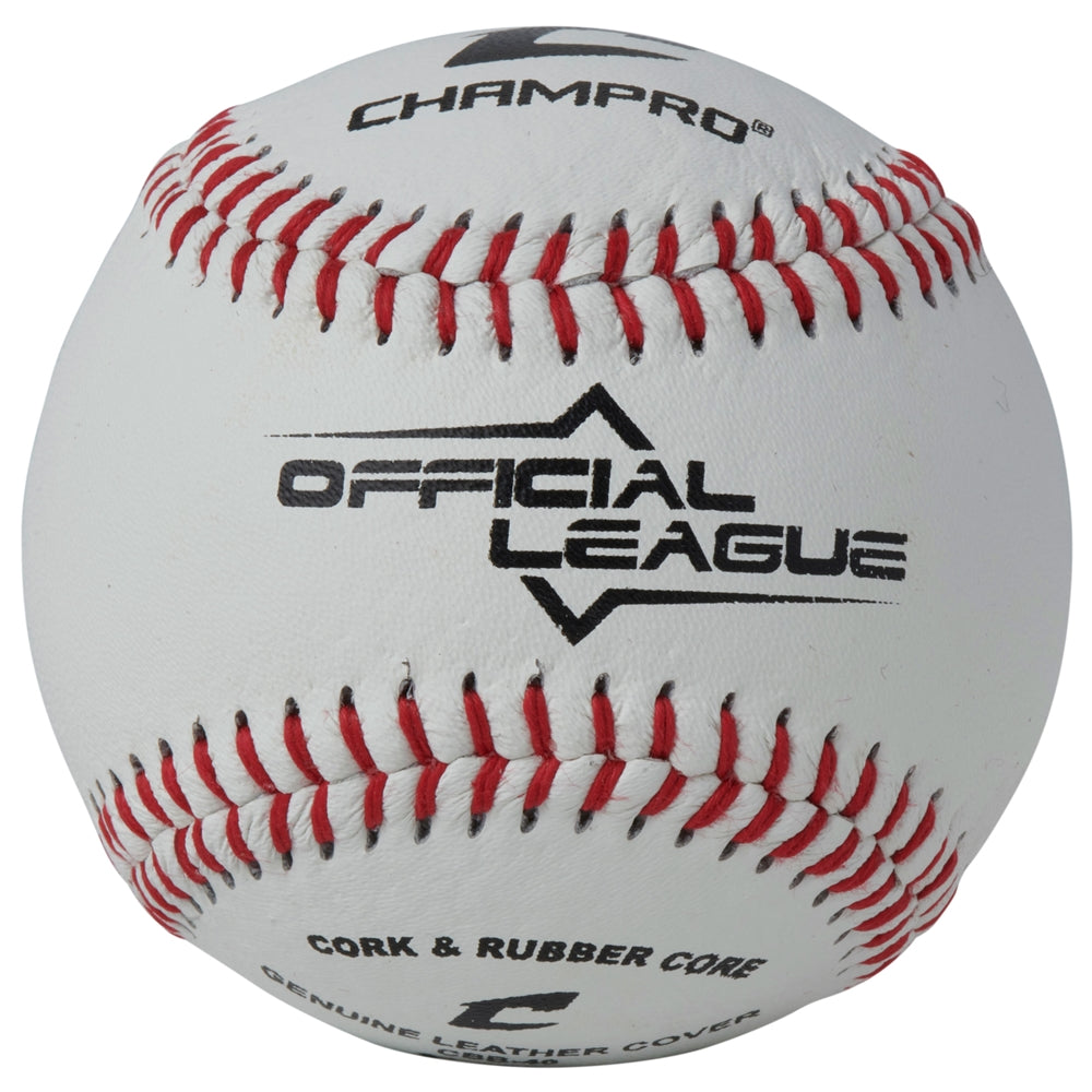 Official League Baseballs - Cork/Rubber Core - Genuine Leather Cover