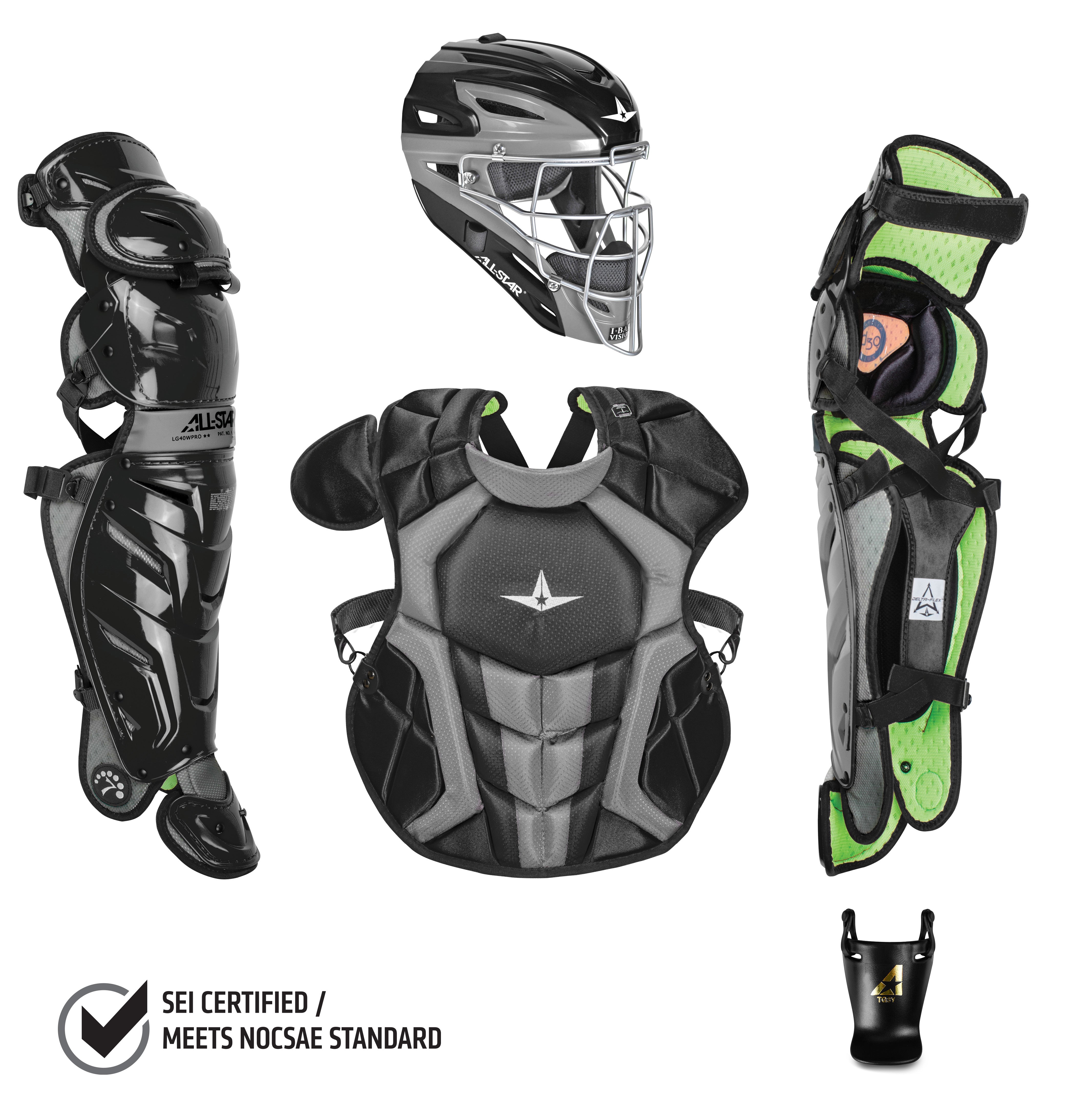Solid Catcher Shin Guards with Dupont™ Kevlar®