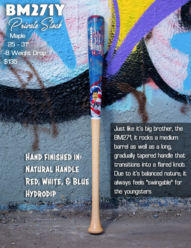 Red/White/Blue Hydro-Dipped Private Stock Baseball Bat - BM271Y - Pro Game Sports